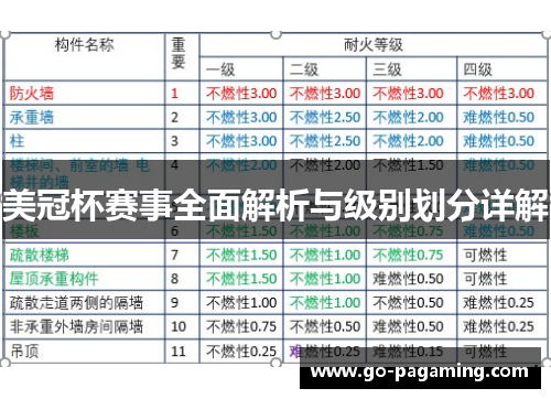 美冠杯赛事全面解析与级别划分详解